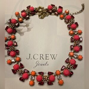 J.CREW Pink & Orange Statement Necklace